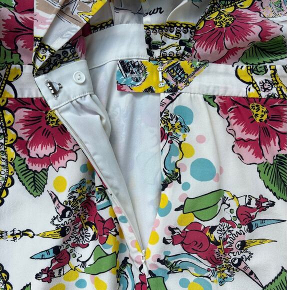 Anthropologie Collette Dinnigan Scenic 100% Silk Dress size 0 EUC floral shift - Picture 5 of 8